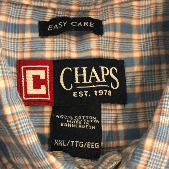 Mens short sleeve 2XL CHAPS button down - Picture 3 of 5
